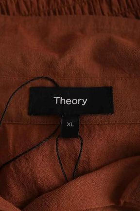 Chemise Theory Marron en Coton
