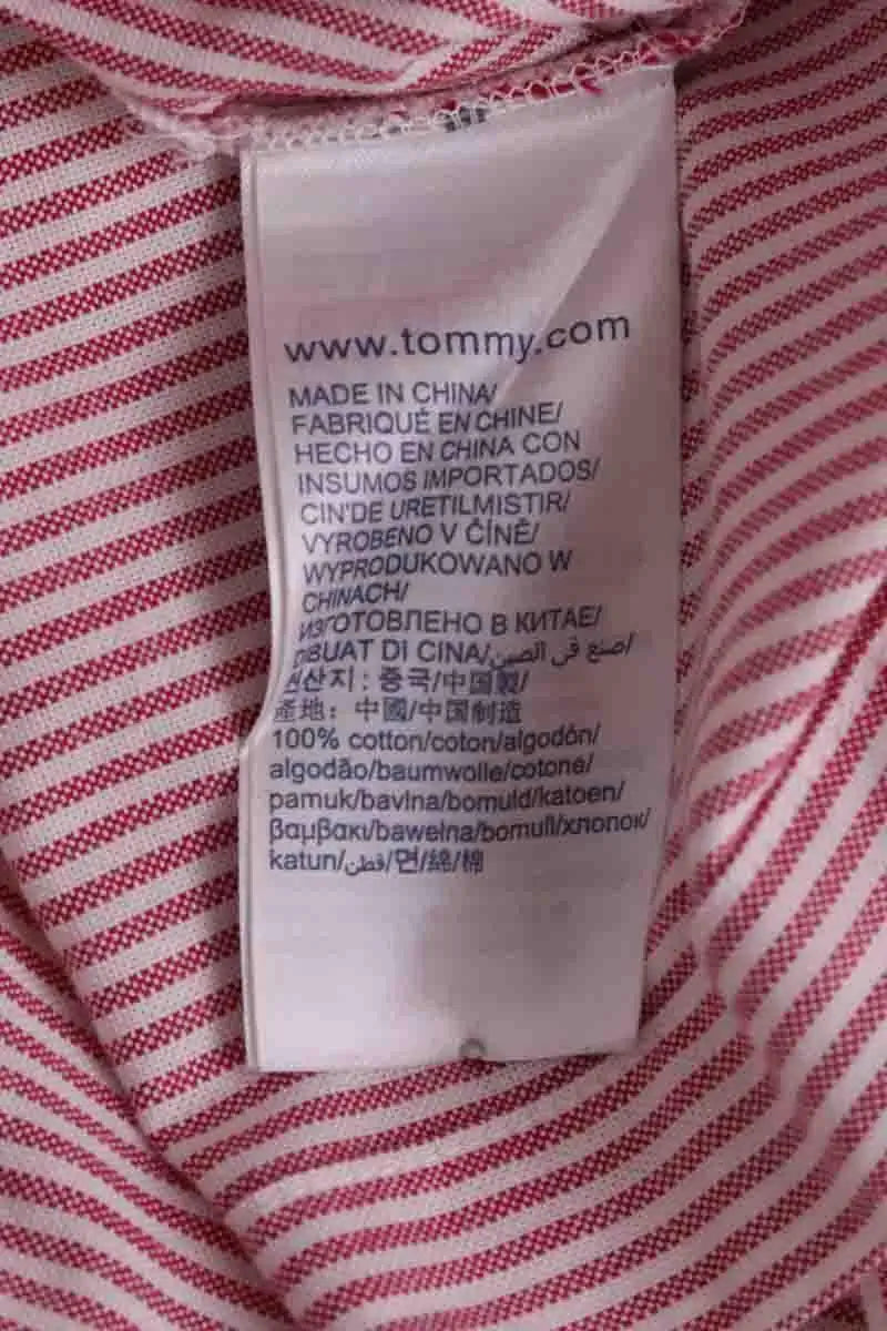 Chemise Tommy Hilfiger Rouge en Coton