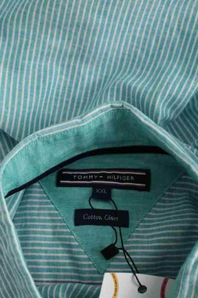 Chemise Tommy Hilfiger Vert en Lin