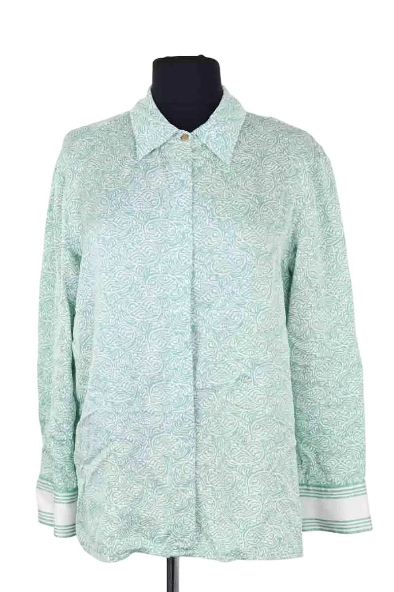 Chemise Tommy Hilfiger Vert en Viscose, taille L - Seconde Main
