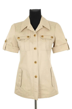 Chemise Tory Burch Beige en Coton, taille M - Seconde Main
