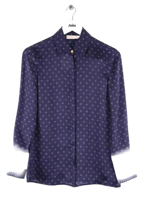 Chemise Tory Burch Marine en Soie, taille XS - Seconde Main