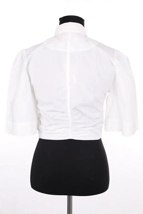 Chemise Tresse Blanc en Coton
