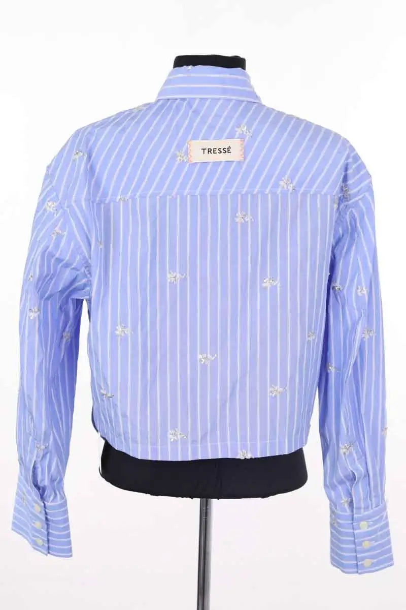 Chemise Tresse Bleu en Coton