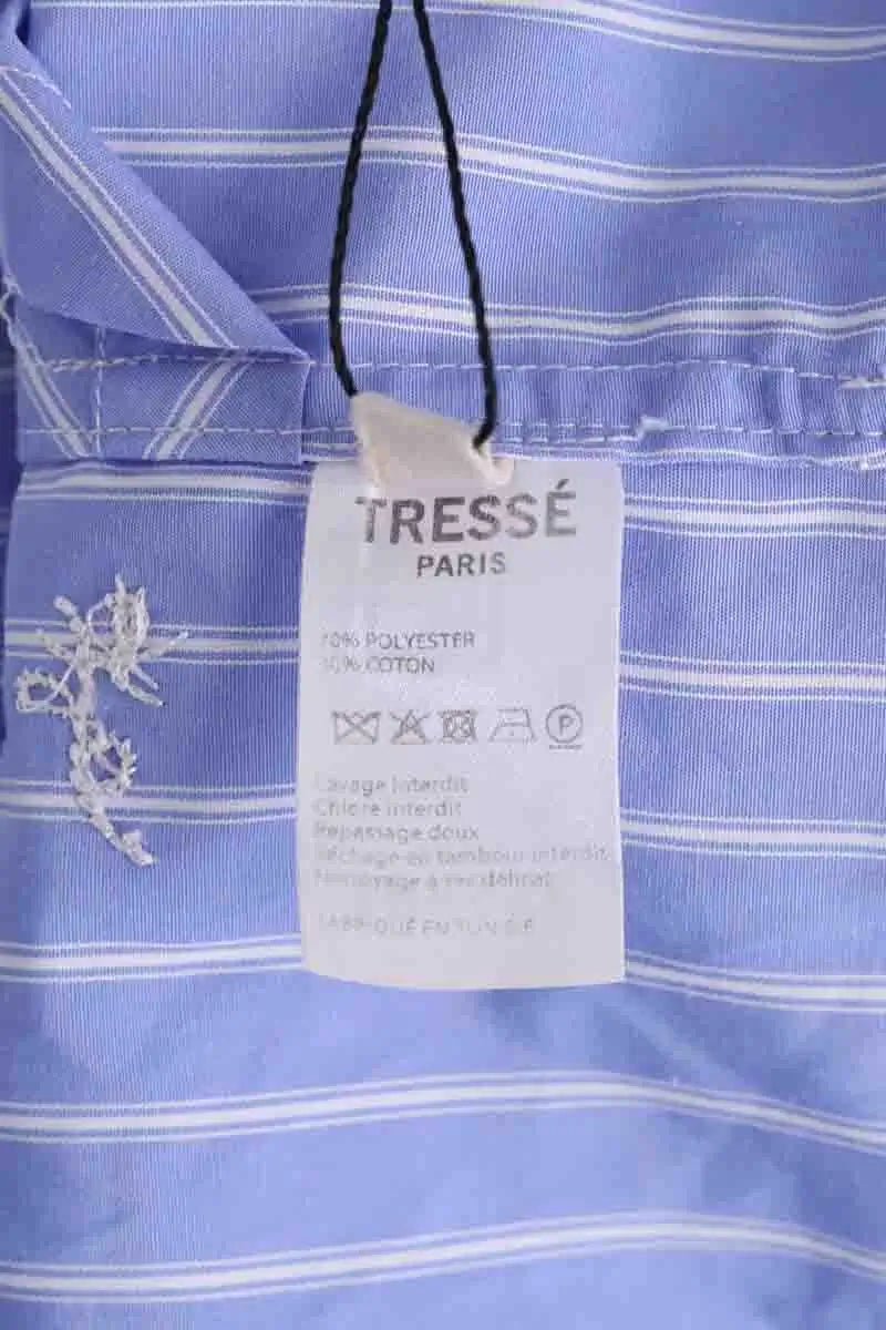 Chemise Tresse Bleu en Coton