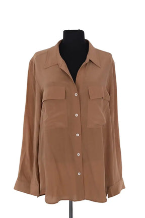 Chemise Vanessa Bruno Camel en Soie, taille M - Seconde Main