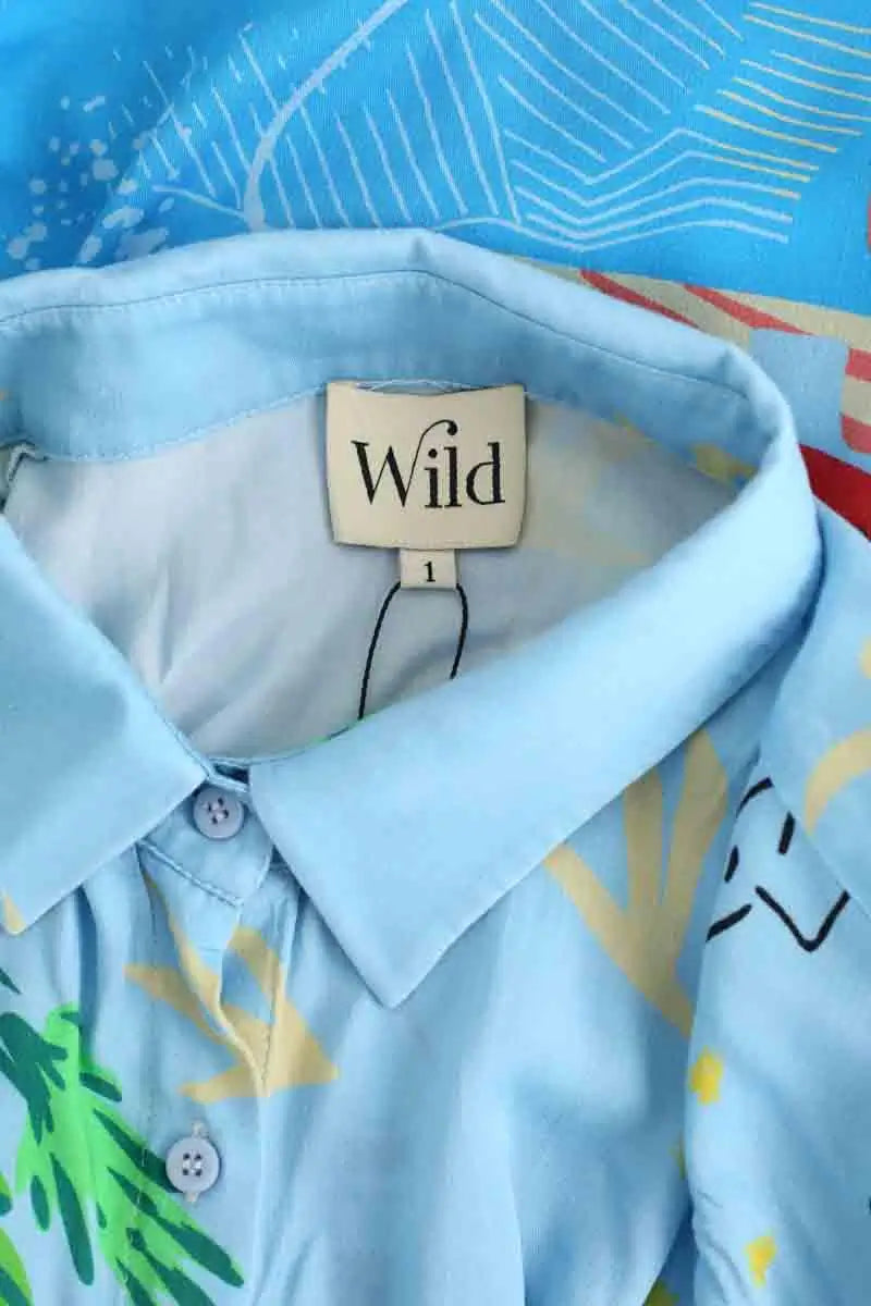 Chemise Wild Bleu en Synthétique