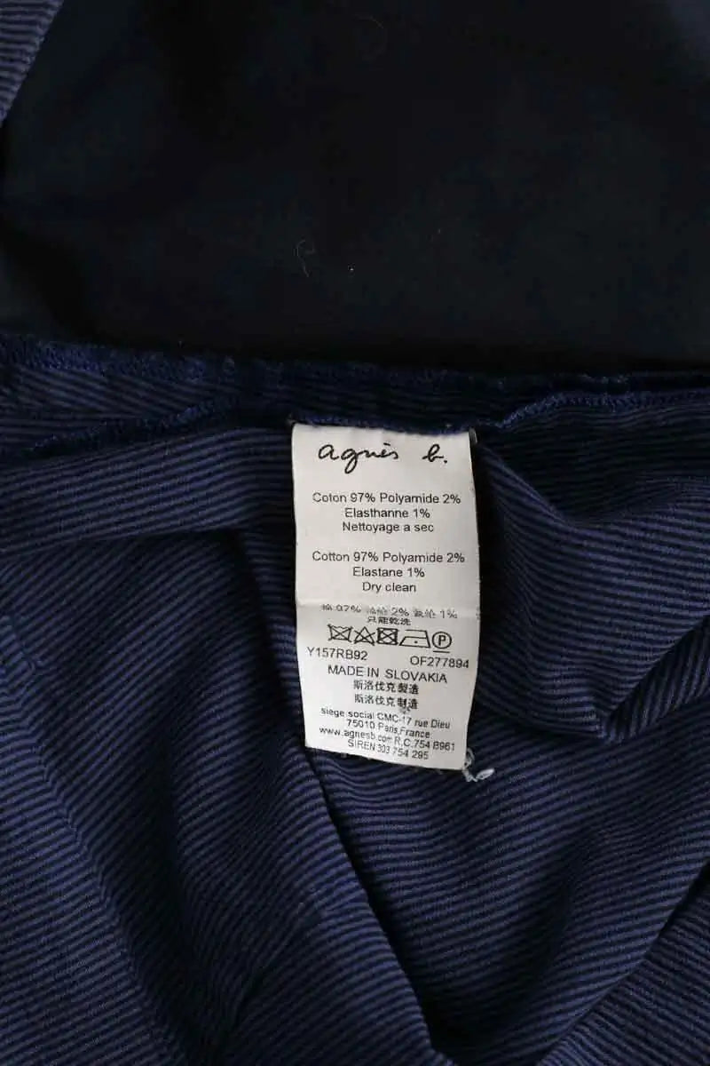 Chino Agnès B. Marine en Coton