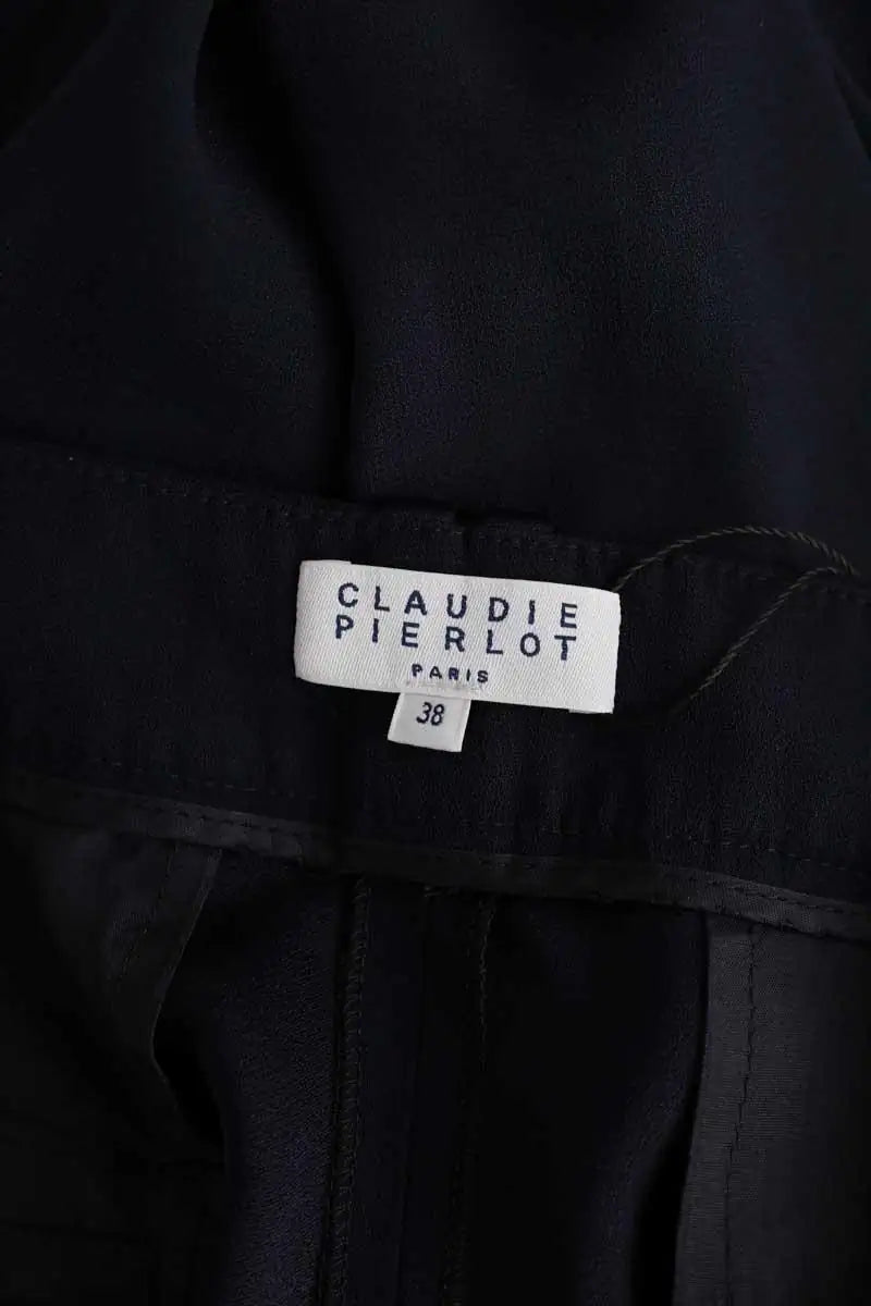 Chino Claudie Pierlot Marine en Synthétique
