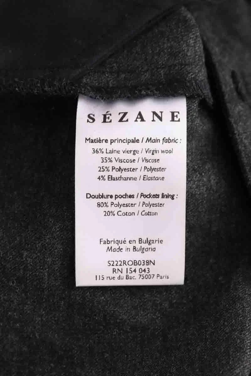Chino Sézane Gris en Laine