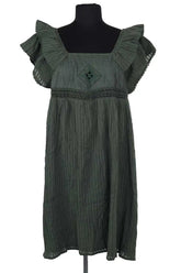 Robe Ba&Sh Kaki en Coton, taille L - Seconde Main