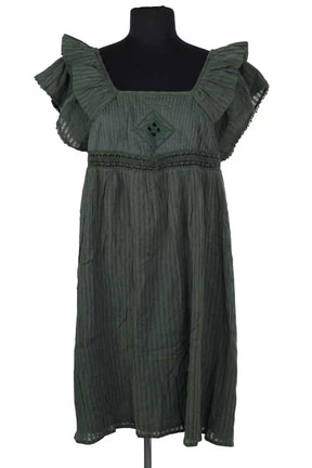 Robe Ba&Sh Kaki en Coton, taille L - Seconde Main