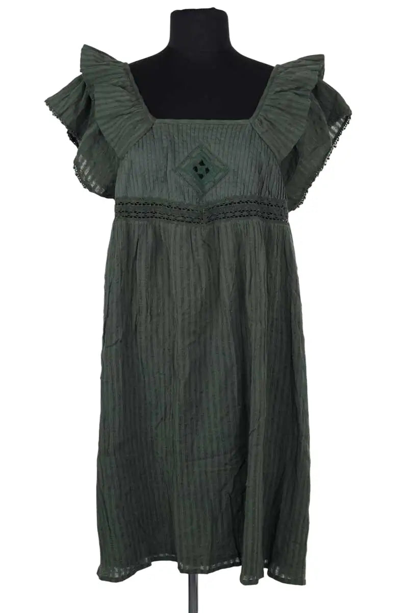 Robe Ba&Sh Kaki en Coton, taille L - Seconde Main