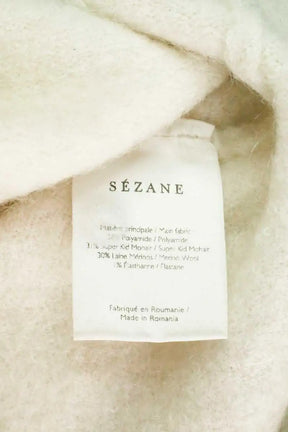 Pull Sézane Blanc en Laine