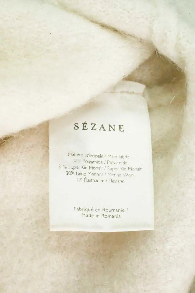 Pull Sézane Blanc en Laine