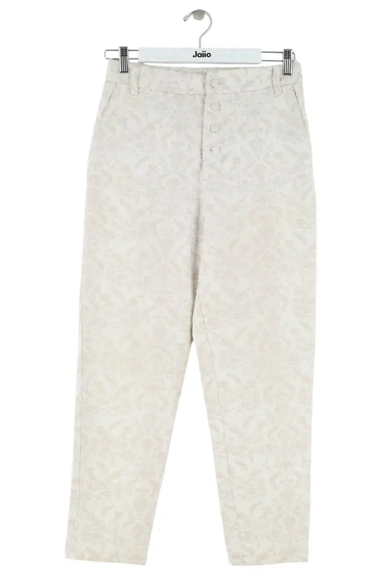 Pantalon droit Saaj Ecru en Coton, taille S - Seconde Main