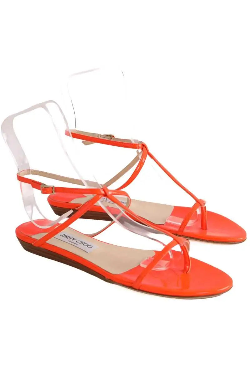 Sandales Jimmy Choo Orange en Cuir