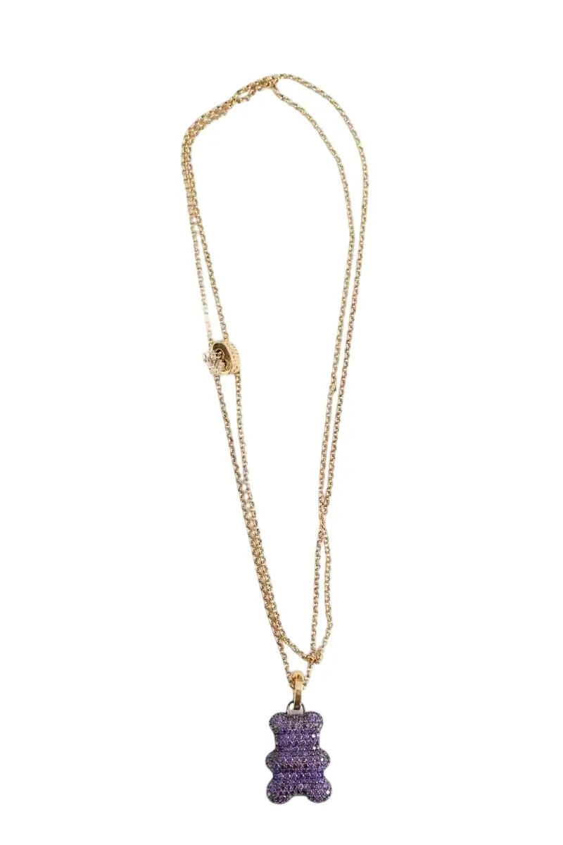 Collier APM Monaco Yummy bear baby Rose en Plaqué or - Seconde Main