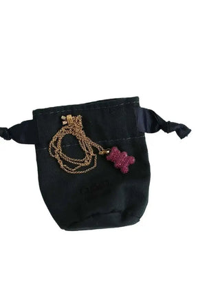 Collier APM Monaco Yummy bear baby Rose en Plaqué or