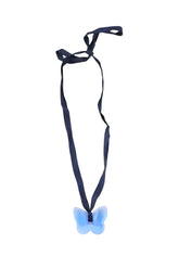 Collier Baccarat Papillon Porte- Bonheur Bleu en Cristal - Seconde Main
