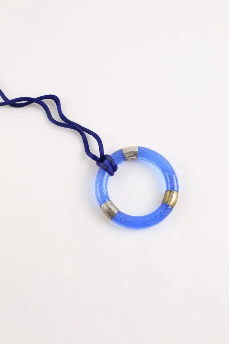 Collier Daum Bleu en Verre