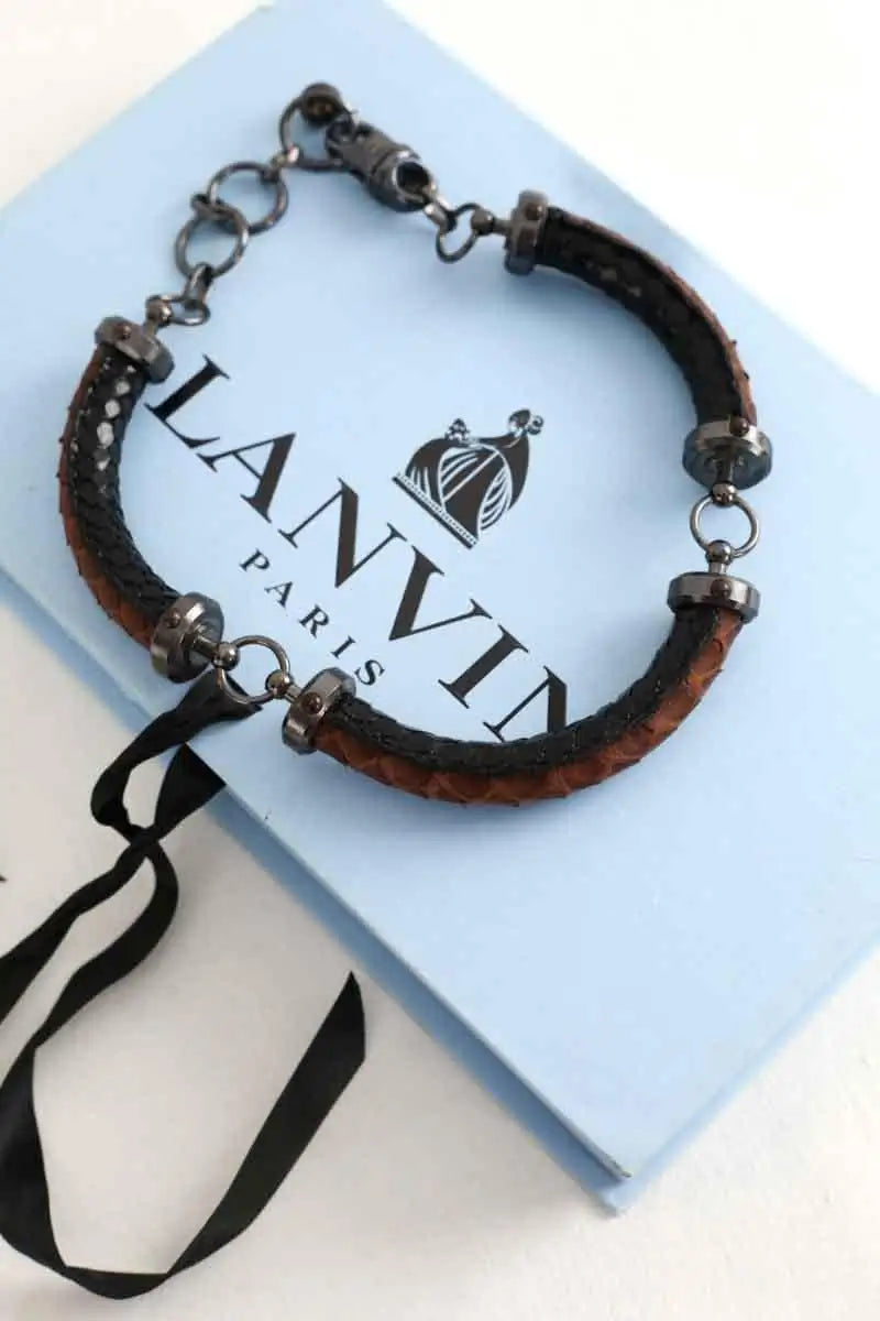 Collier Lanvin Noir en Cuir