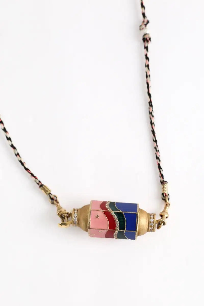 Collier Marie Lichtenberg Milky way Multicolore en Or jaune