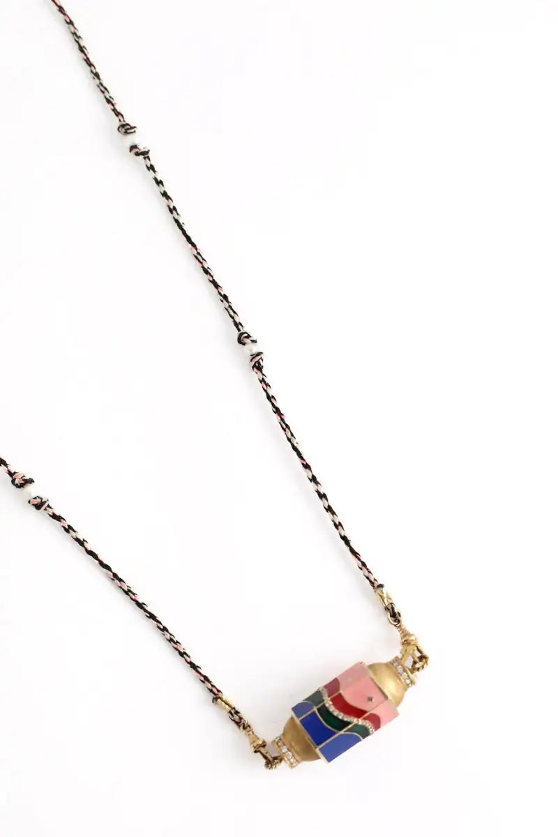 Collier Marie Lichtenberg Milky way Multicolore en Or jaune