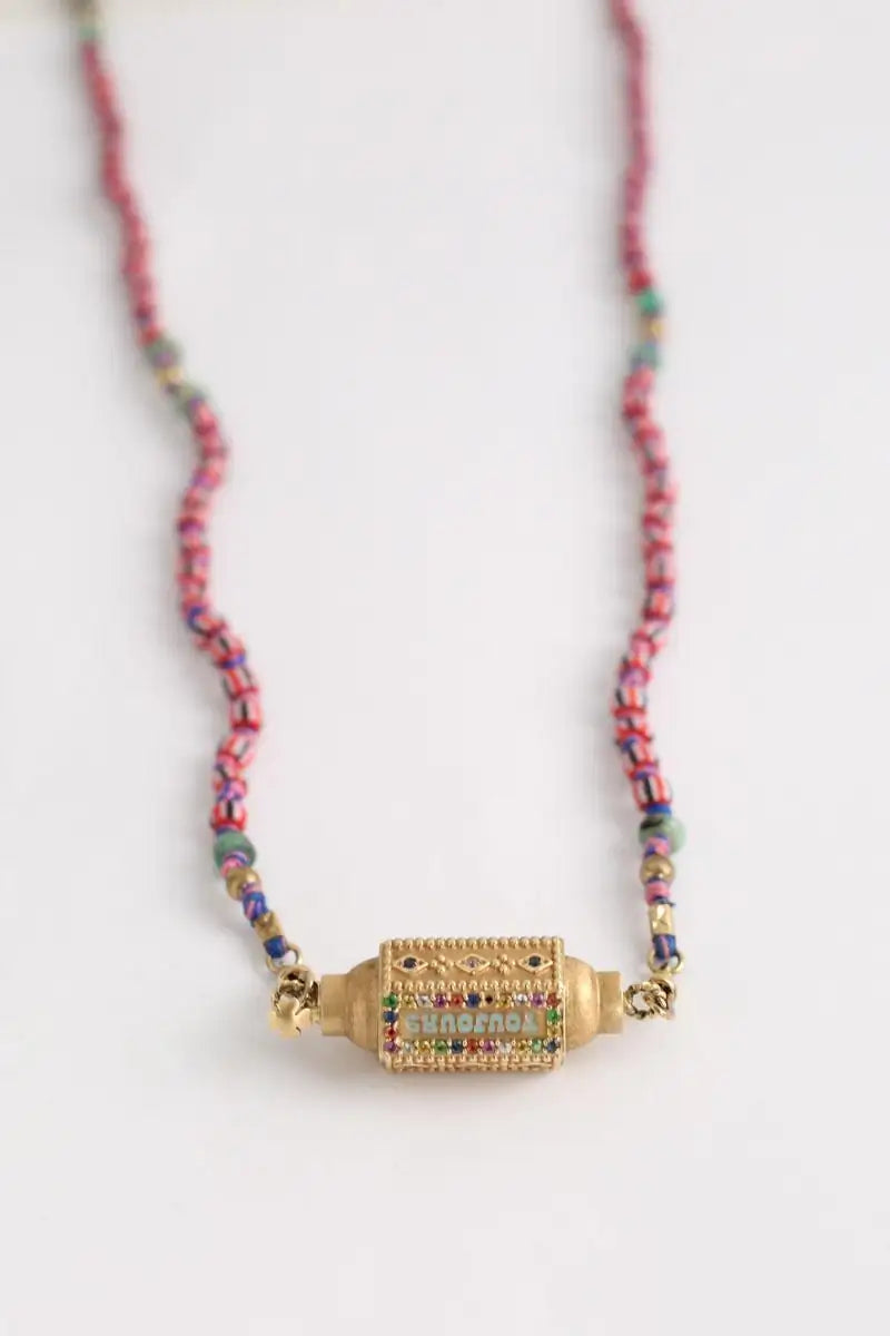 Collier Marie Lichtenberg Toujours Multicolore en Or jaune