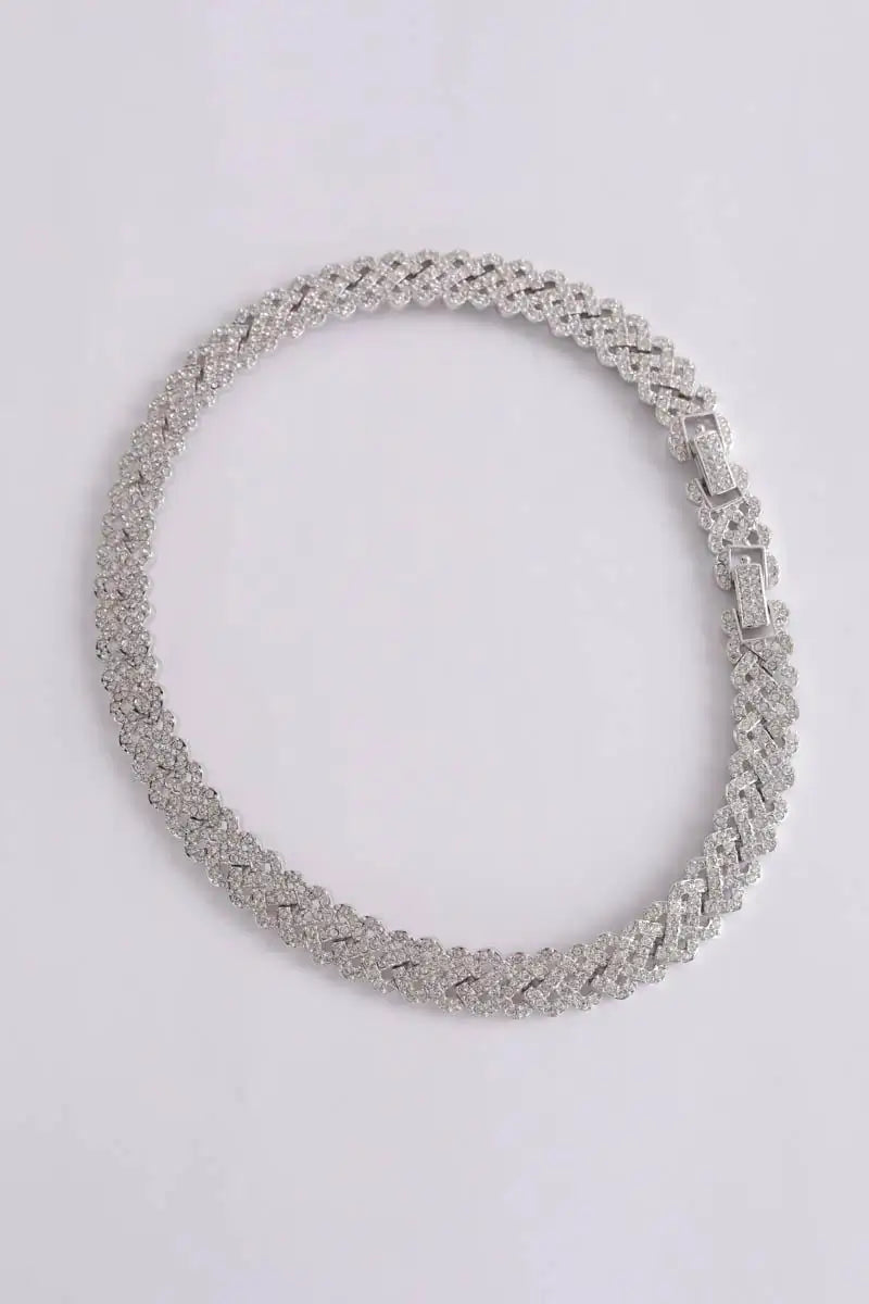 Collier orné de diamants Swarovski Argent en Argent