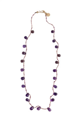 Collier Roxanne Assoulin Amethyste mini Violet en Perle - Seconde Main