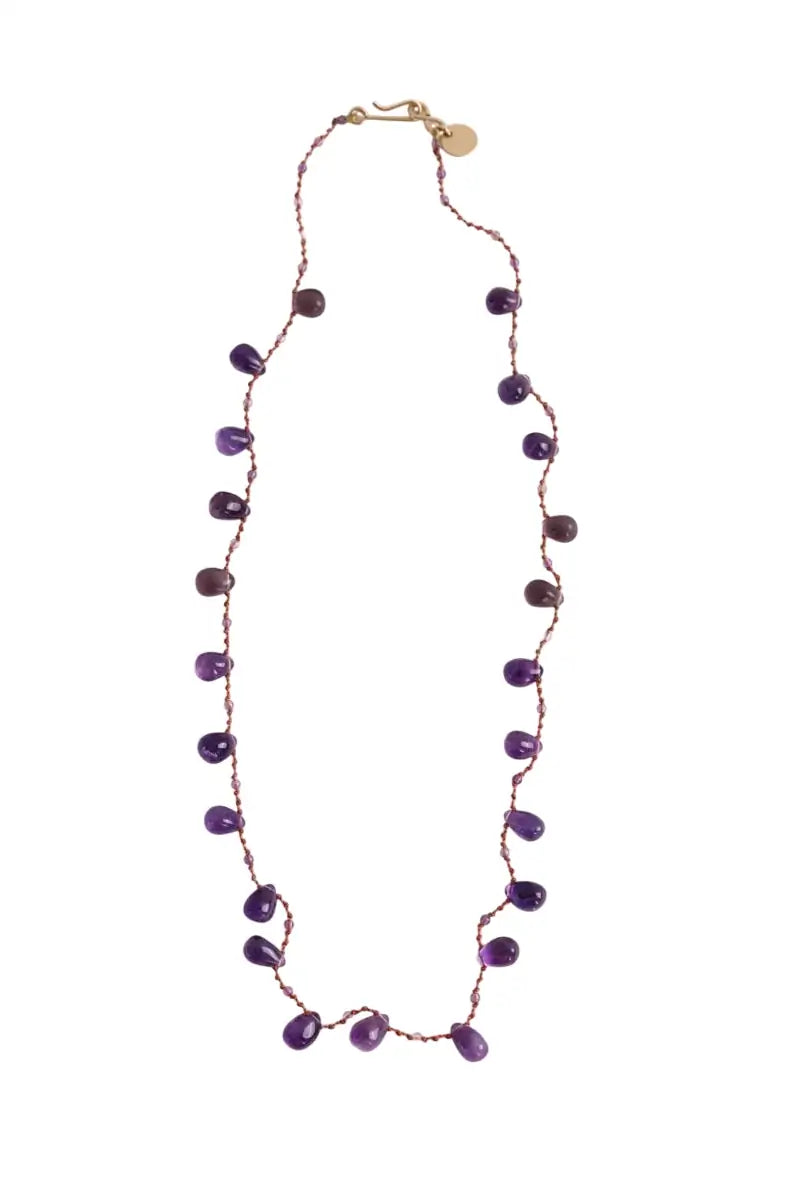 Collier Roxanne Assoulin Amethyste mini Violet en Perle - Seconde Main
