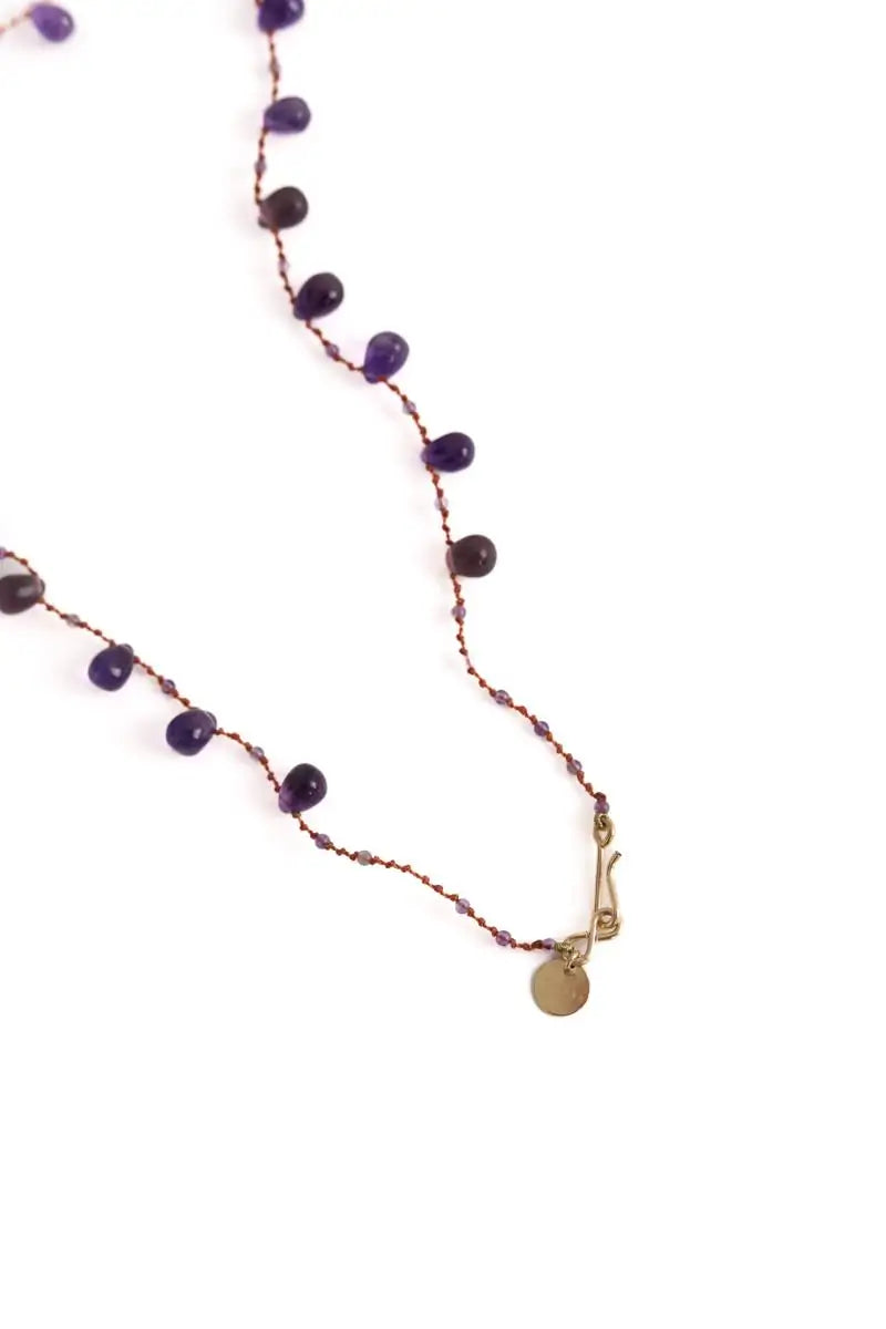 Collier Roxanne Assoulin Amethyste mini Violet en Perle