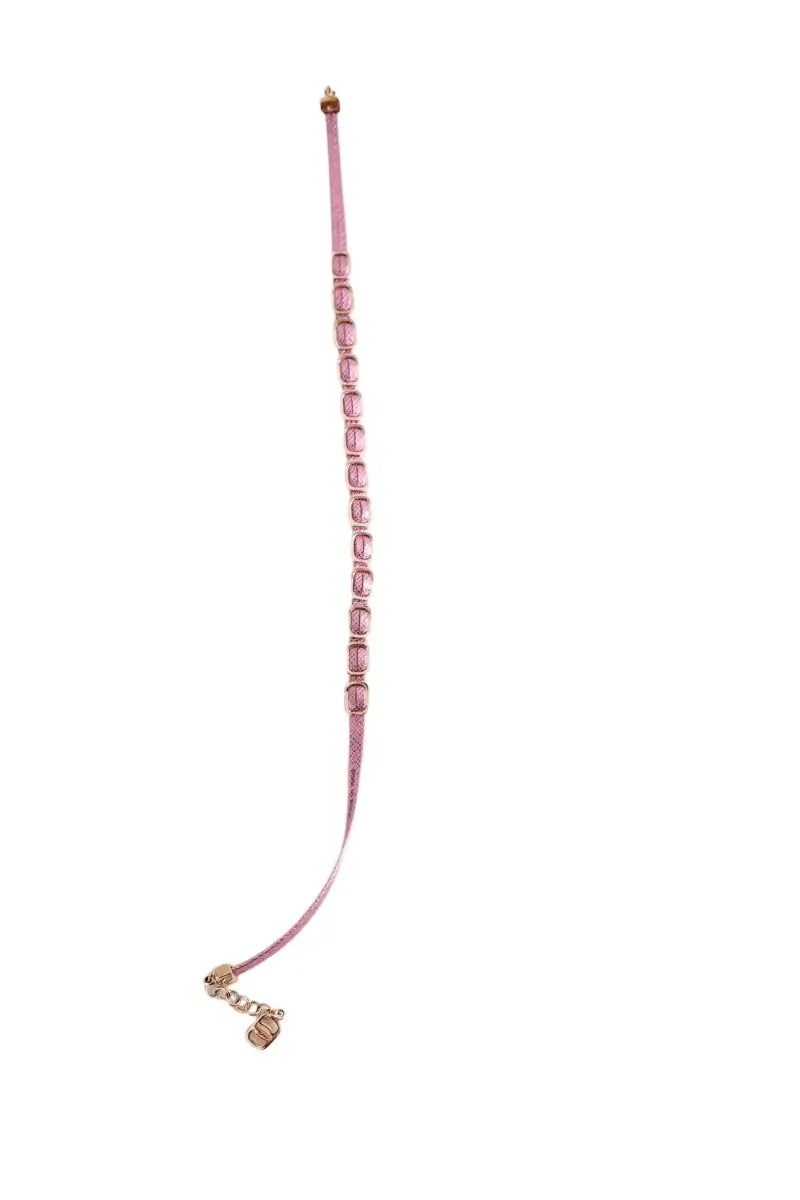 Collier Salvatore Ferragamo Rose en Cuir - Seconde Main