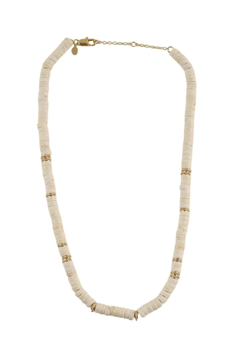 Collier Sézane Blanc en Autres - Seconde Main
