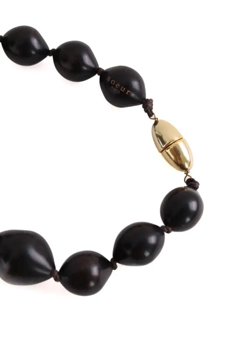 Collier Soeur collier zamia Marron en Bois