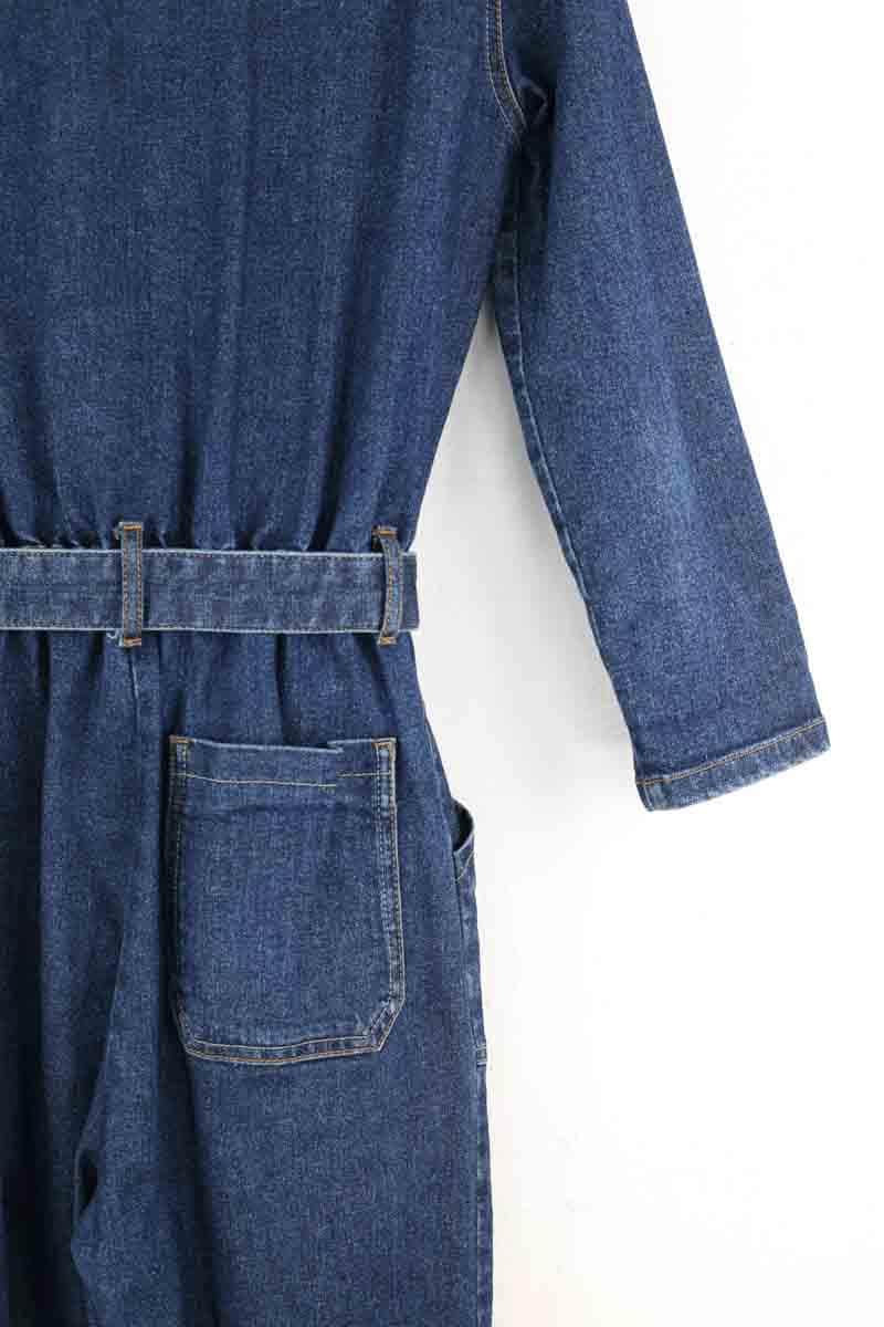 Combinaison La Petite Française Bleu en Coton