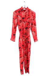Combinaison Red Valentino Rouge en Soie, taille M - Seconde Main