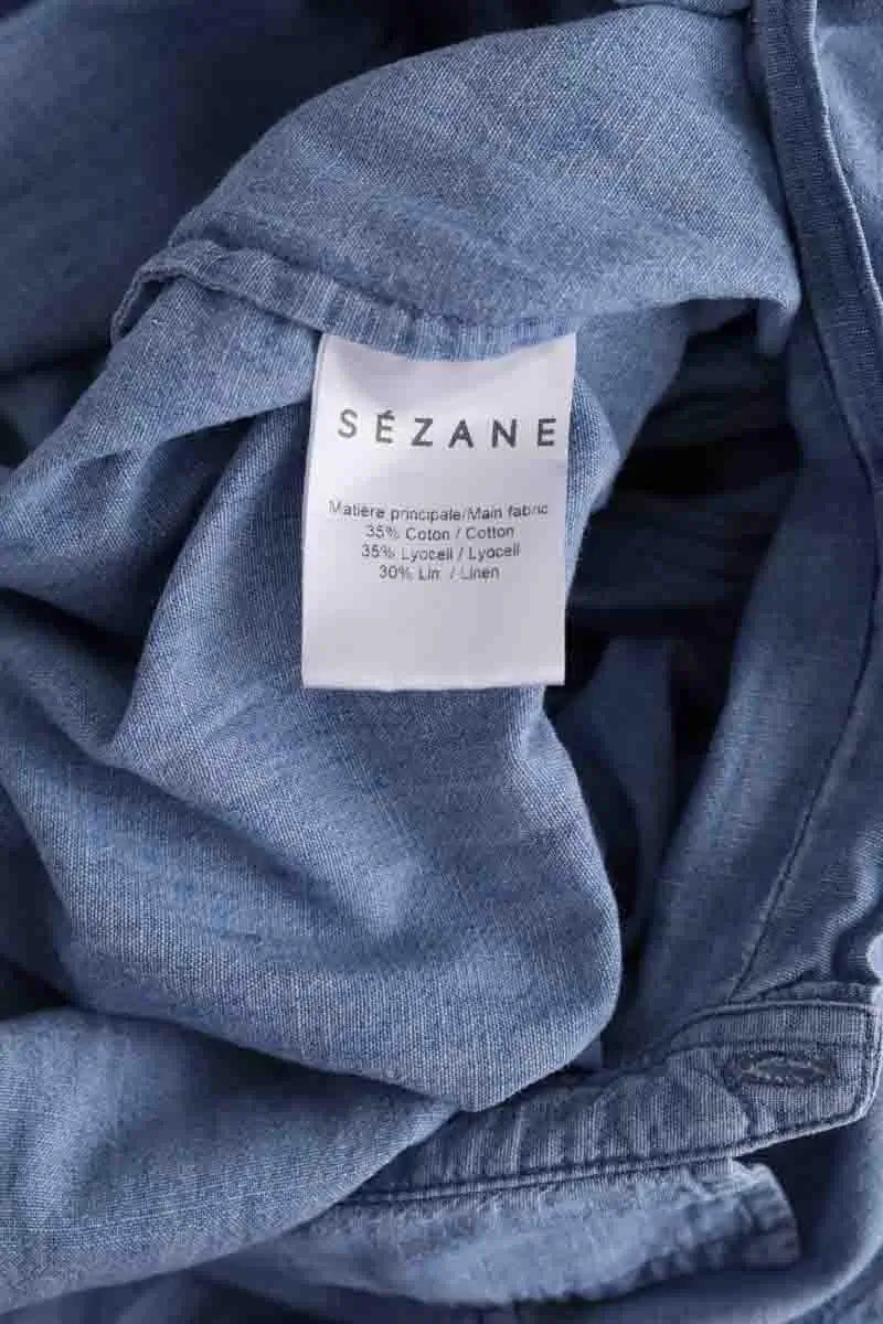 Combinaison Sézane Bleu en Coton