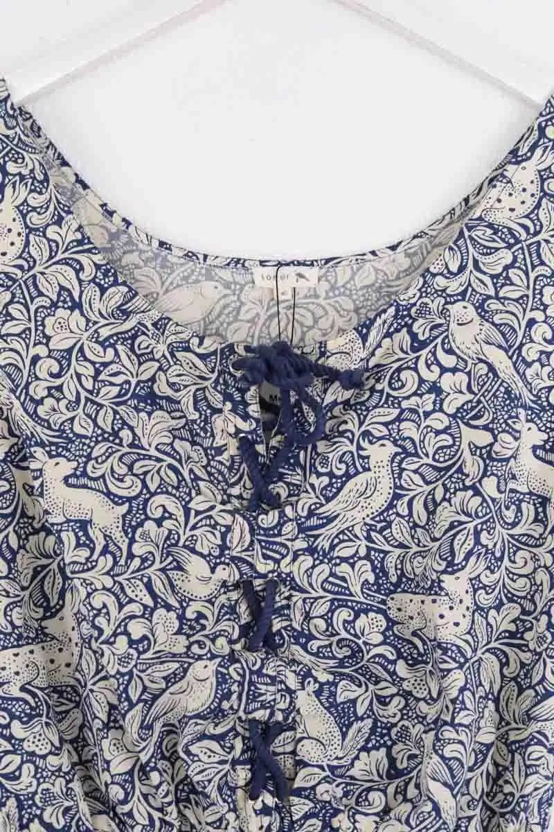Combinaison Short  Soeur Bleu en Coton