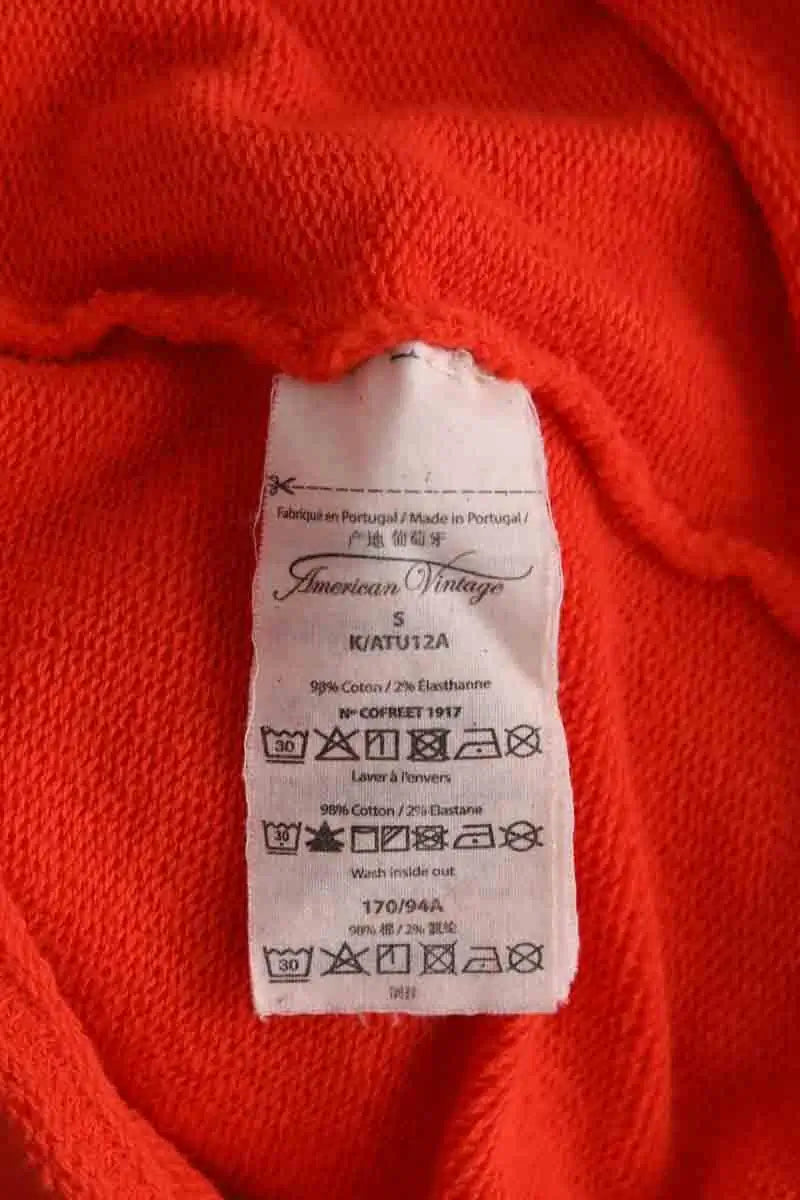 Combishort American Vintage Orange en Coton