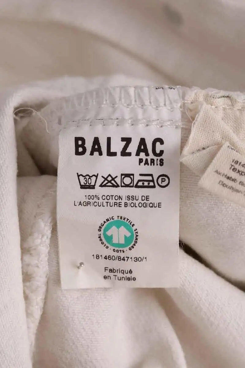 Combishort Balzac Blanc en Coton