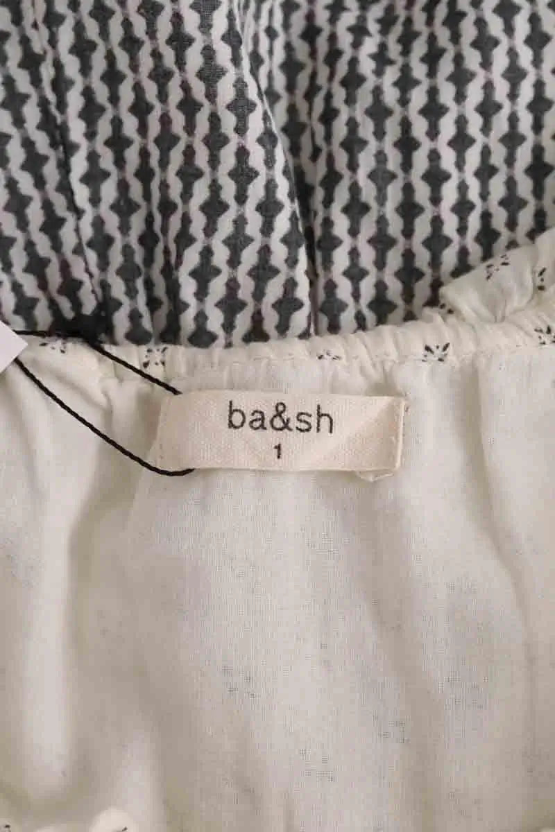 Combishort Ba&Sh Ecru en Coton