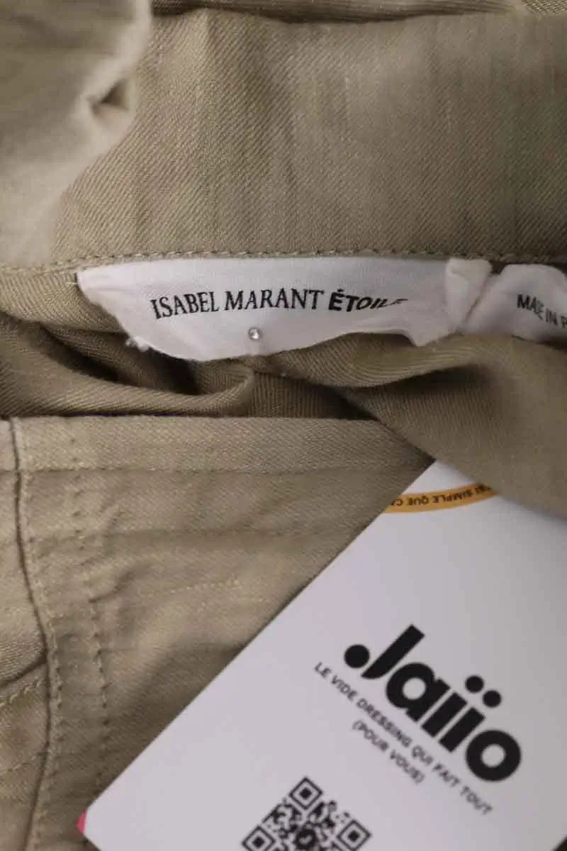Combishort Isabel Marant Étoile Kaki en Lin