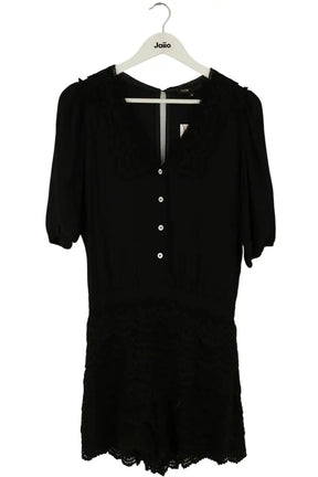 Combishort Maje Noir en Coton, taille S - Seconde Main