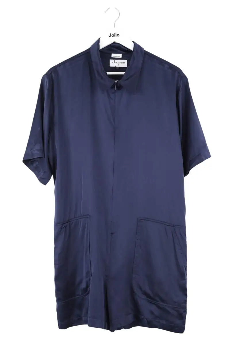 Combishort Rivet Utility Bleu en Soie, taille XL - Seconde Main