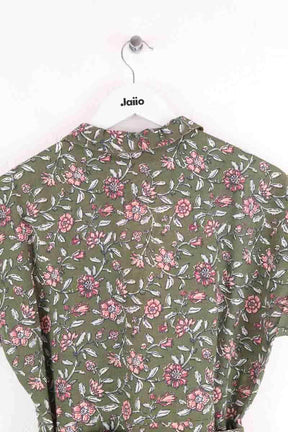 Combishort Sézane Soho fleurs indiennes Kaki en Lin
