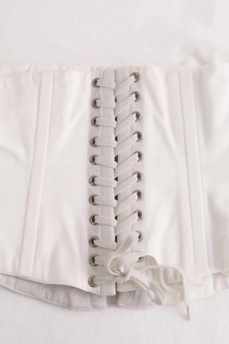Corset Alaïa Blanc en Coton