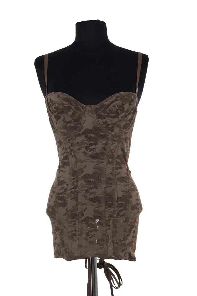 Corset Diesel Kaki en Dentelle, taille L - Seconde Main