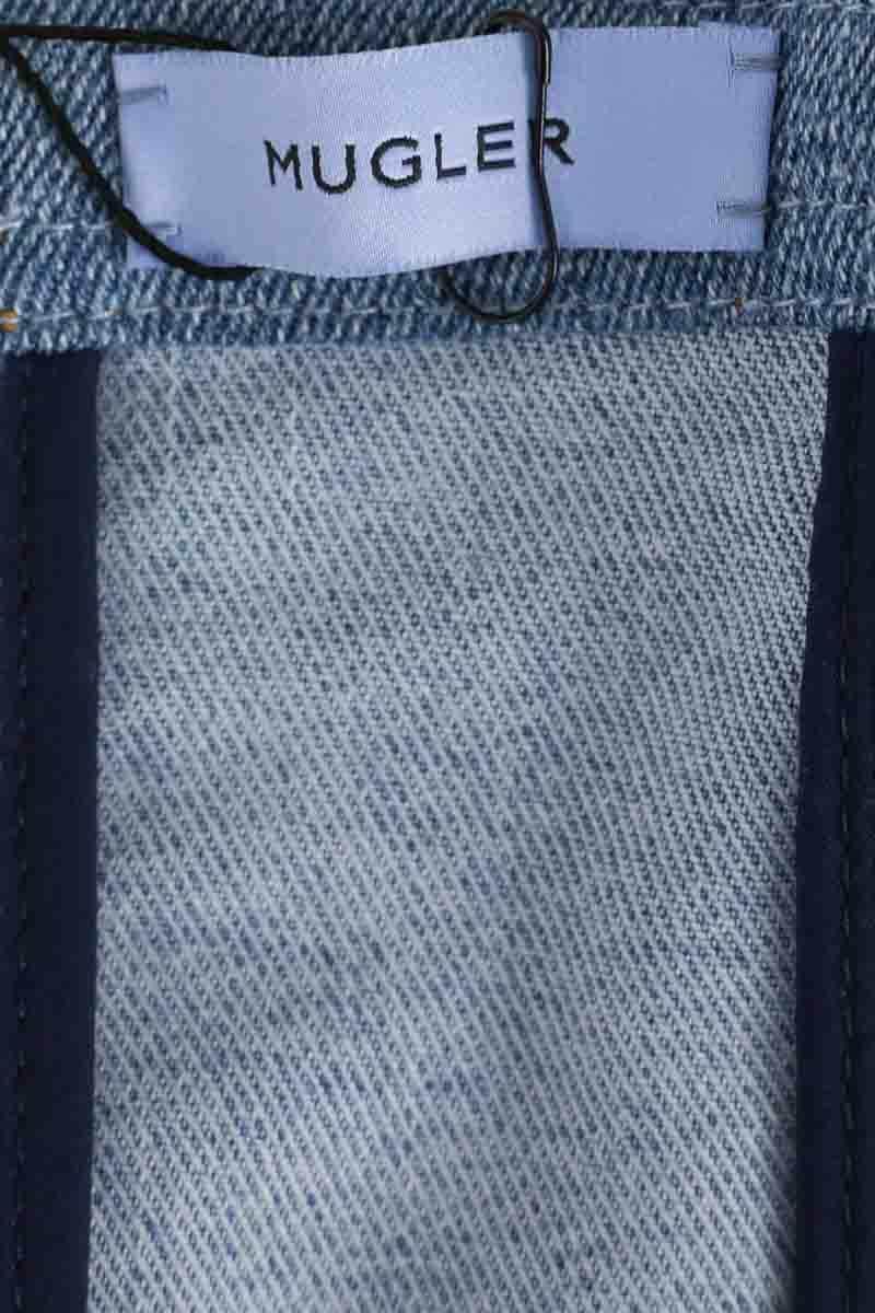 Corset Mugler Bleu en Coton